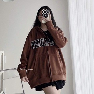 [  Rẻ Vô Địch ] Áo Khoác Nỉ Chữ  DIEM Mũ 2 Lớp Khóa Kéo Form Rộng Hàng Oversize Nam Nữ Mặc Đẹp