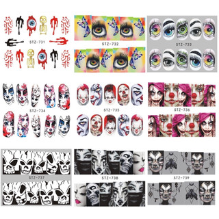 Sticker dán móng nail Halloween dán nước 0877