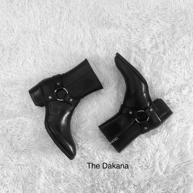 HARNESS BOOTS VER 2 Giày Bốt Nam Da Bò Nhập Khẩu Bangladesh Cao Cấp Gót Gỗ 5cm, Khóa Kéo YKK - TDK Shoemaker