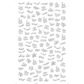 Sticker chữ dán móng nail 0885