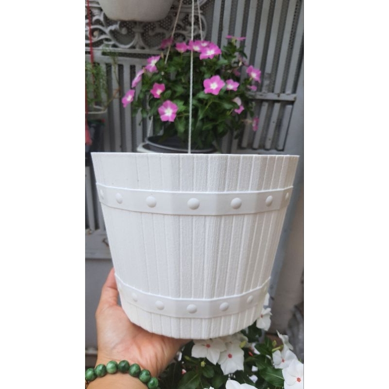 chậu thùng gỗ trồng hoa kiểng 22x17cm