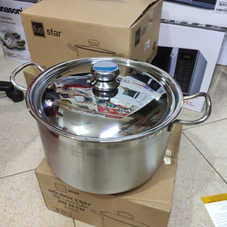 Nồi luộc gà fivestar 28cm+30cm nắp inox