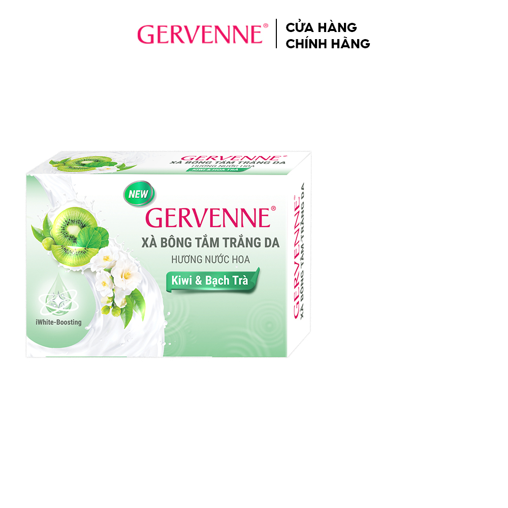 [HB Gift] Xà bông tắm trắng da hương nước hoa Gervenne kiwi và Bạch Trà 90G