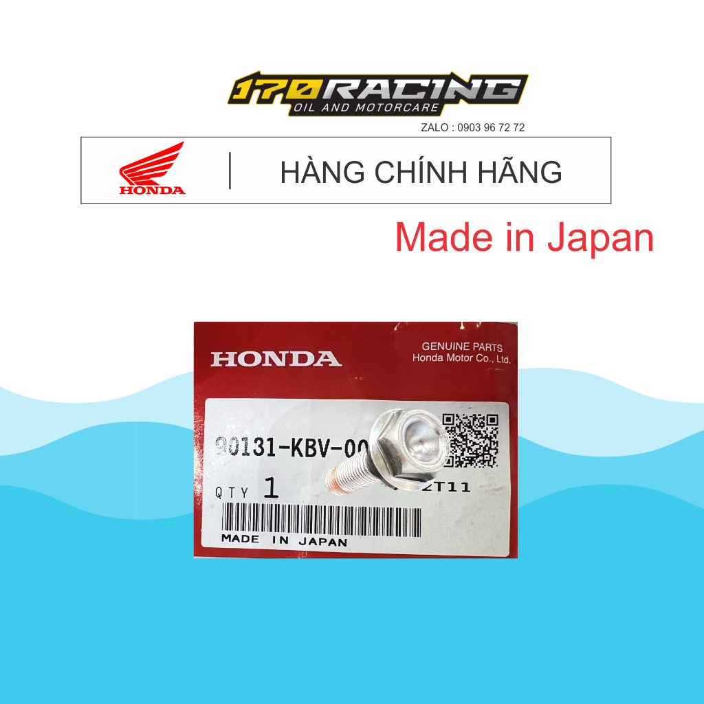 90131-KBV-003 | Bu lông, ốc HONDA 6×32 dùng cho nhiều xe bắt pát heo dầu  - Hàng chính hãng Honda Japan