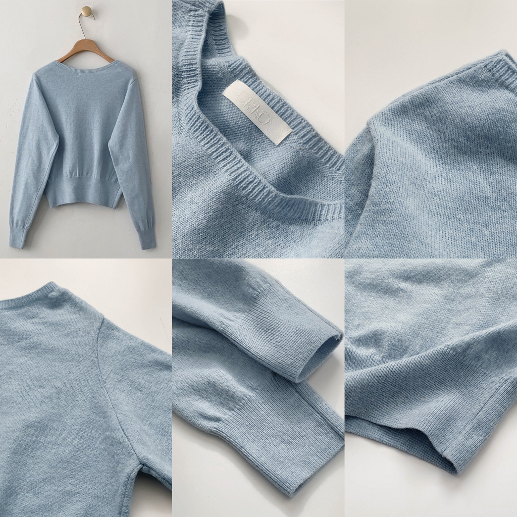 Áo len dài tay CHERRYKOKO Secret Boat Neck Knit