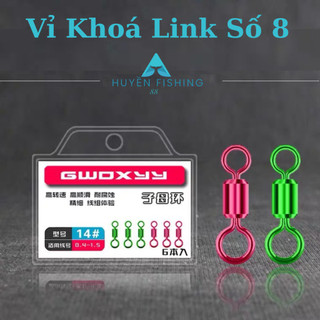 Vỉ khoá link hình số 8 ma ní buộc câu đơn chống xoắn cao cấp gwoxyy h093