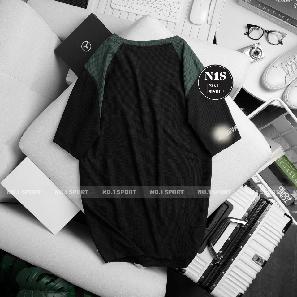 Áo Thun Tập Gym Raglan, Co Giãn 4 Chiều