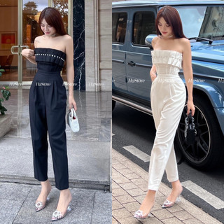 JUMPSUIT ỐNG CÚP VIỀN ĐÁ