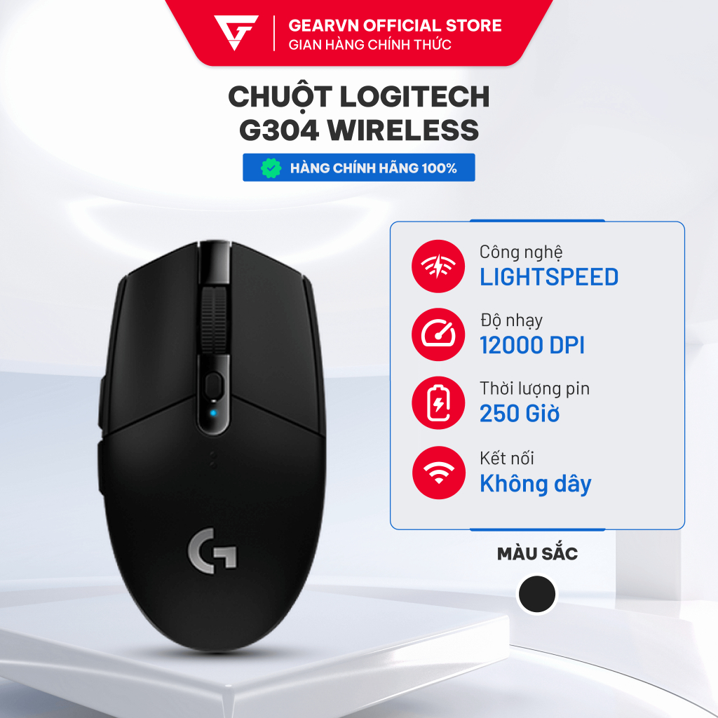 Chuột Không Dây LOGITECH G304 - 12000 DPI - Pin 250 Giờ - LightSpeed - Chính Hãng Giá Rẻ