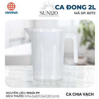 Ca đong 2L chia vạch nhựa VN định lượng pha chế 6072