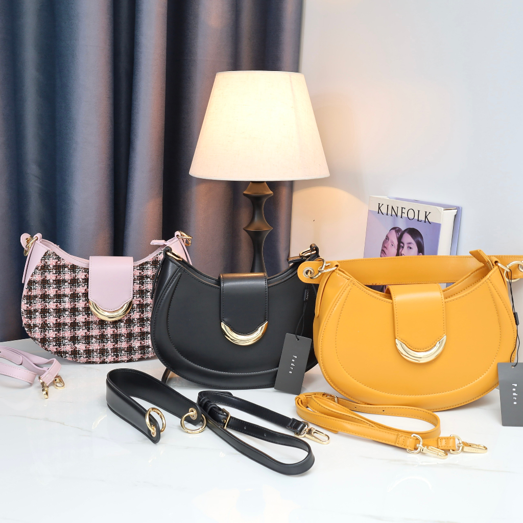 Túi kẹp nách + đeo chéo nữ size 22*14*21cm  pw2-36610004 đủ màu