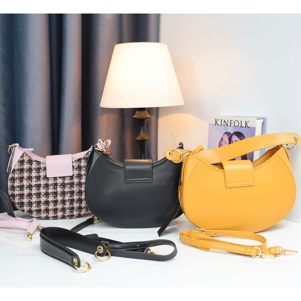 Túi kẹp nách + đeo chéo nữ size 22*14*21cm  pw2-36610004 đủ màu