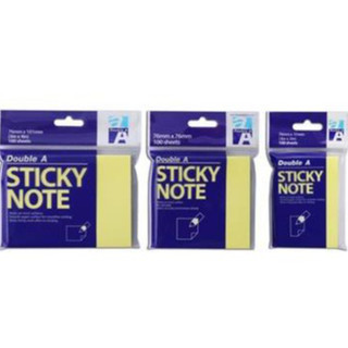 Giấy Note Double A Màu Vàng Đủ size, xuất xứ Đài Loan, dính tốt trên các bề mặt