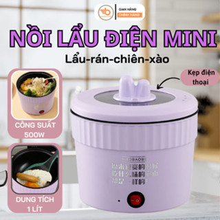 Nồi lẩu điện mini đa năng, ca nấu mì, cốc ăn lẩu Cô Đơn hotrend dung tích 1.5L công suất 500W