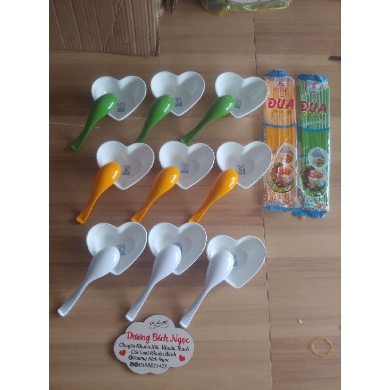 Chén tim nhựa giả sứ , đĩa đựng nến