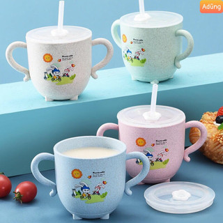 Cốc uống nước lúa mạch KÈM ỐNG HÚT cho bé