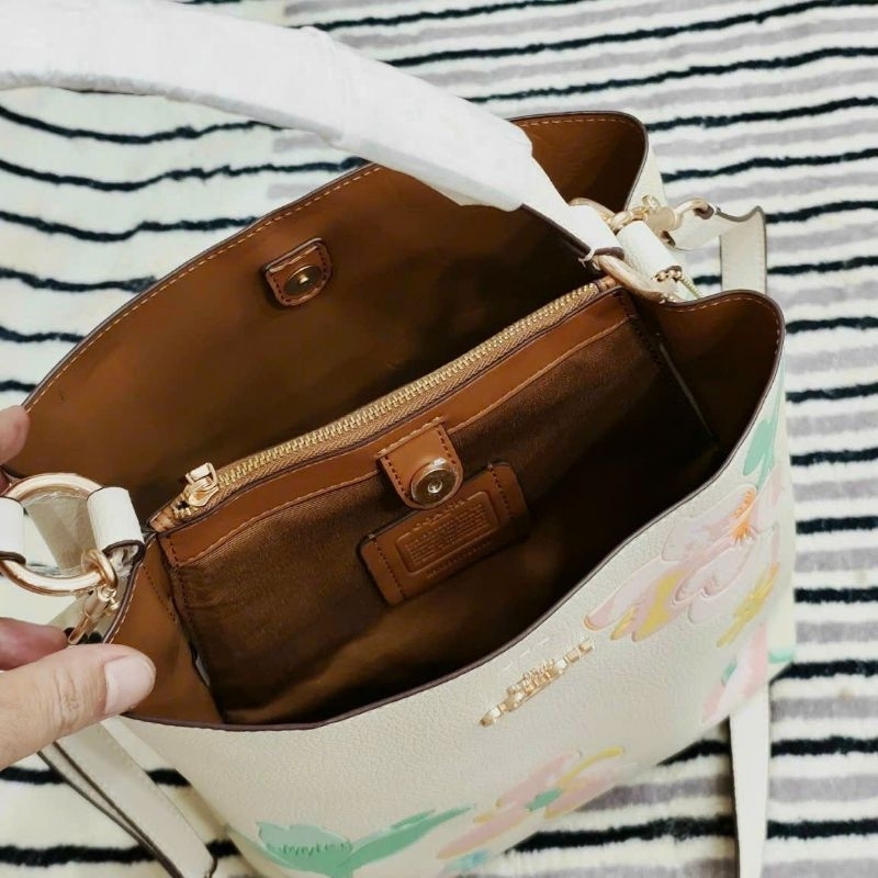 TÚI  C.OACH - TOWN BUCKET BAG HỌA TIẾT HOA XINH XẮN