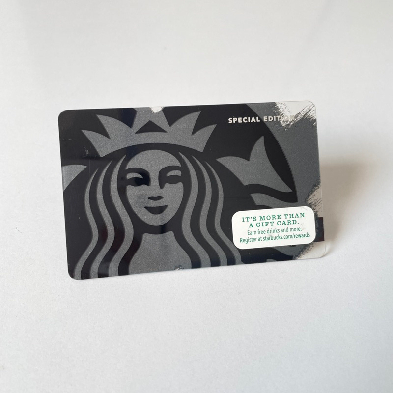 0920B THẺ STARBUCKS NHỰA US BLACK SIREN LOGO, thẻ có trầy nhiều (thẻ đã sử dụng, dùng để sưu tầm)