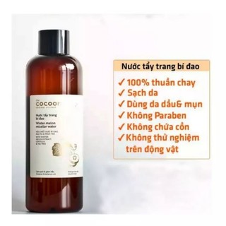 Nước tẩy trang bí đao cocoon 500ml cho da dầu mụn