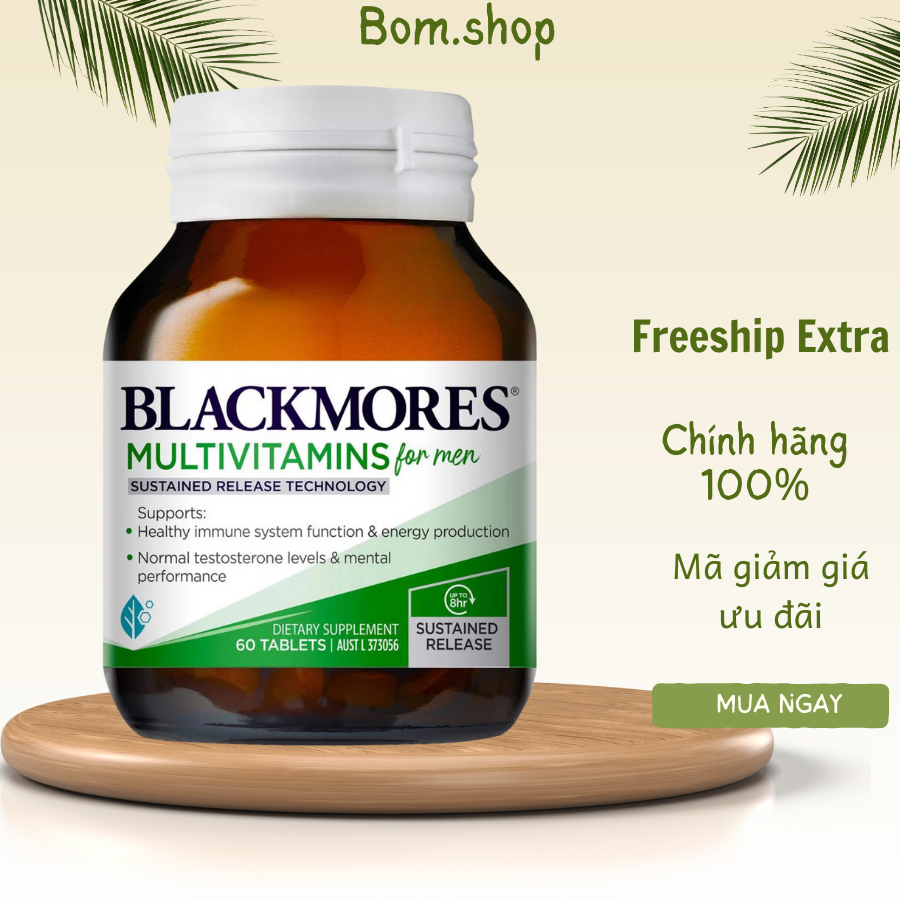 (Che tên Date 2025)Mẫu mới Blackmores Multivitamin for Men của Úc, bổ sung vitamin cho Nam, tăng cường sinh lý nam