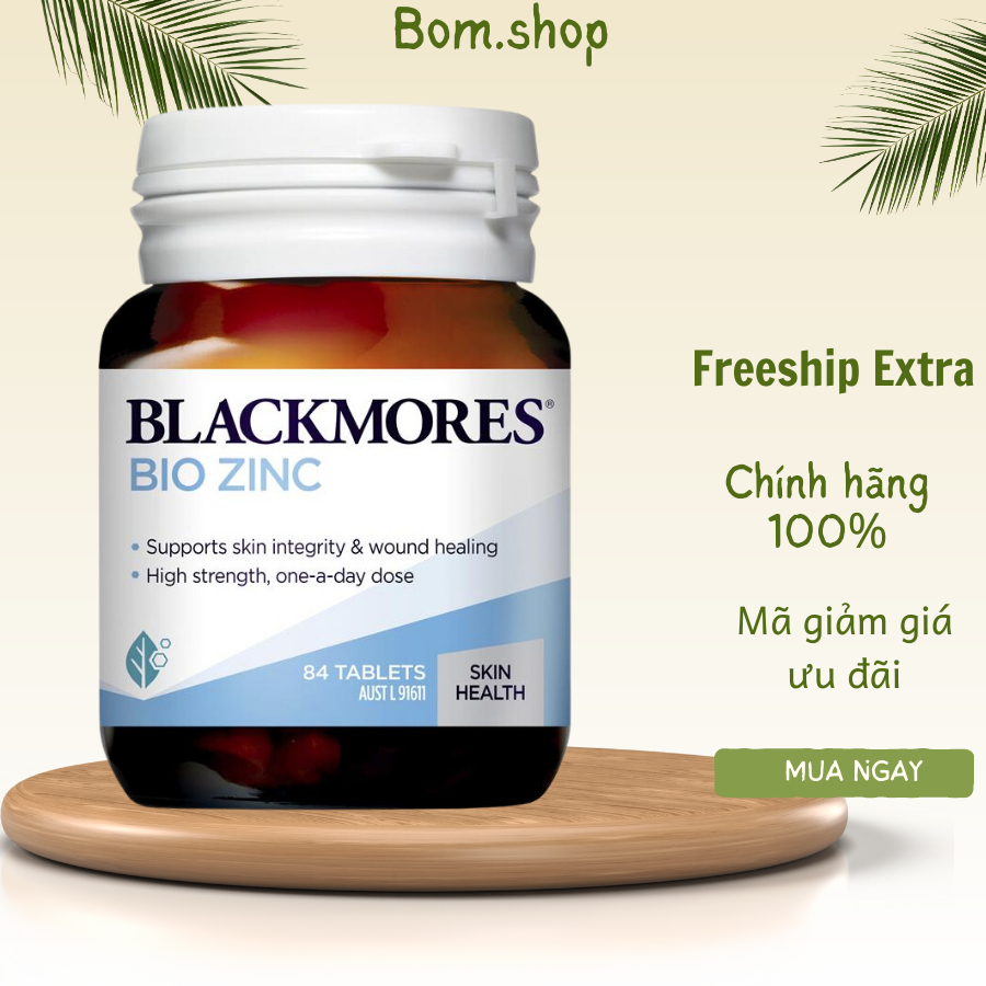 Viên Kẽm Blackmore Bio Zinc 84Viên chính hãng Úc mẫu mới