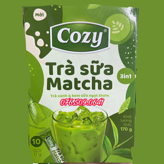 Bột Matcha trà sữa Cozy hoà tan 10 túi [Date mới]