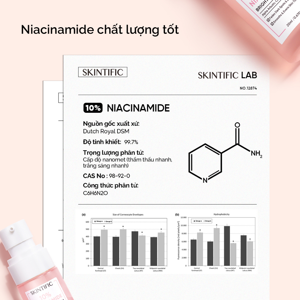 Serum sáng da 10% Niacinamide SKINTIFIC 20ml