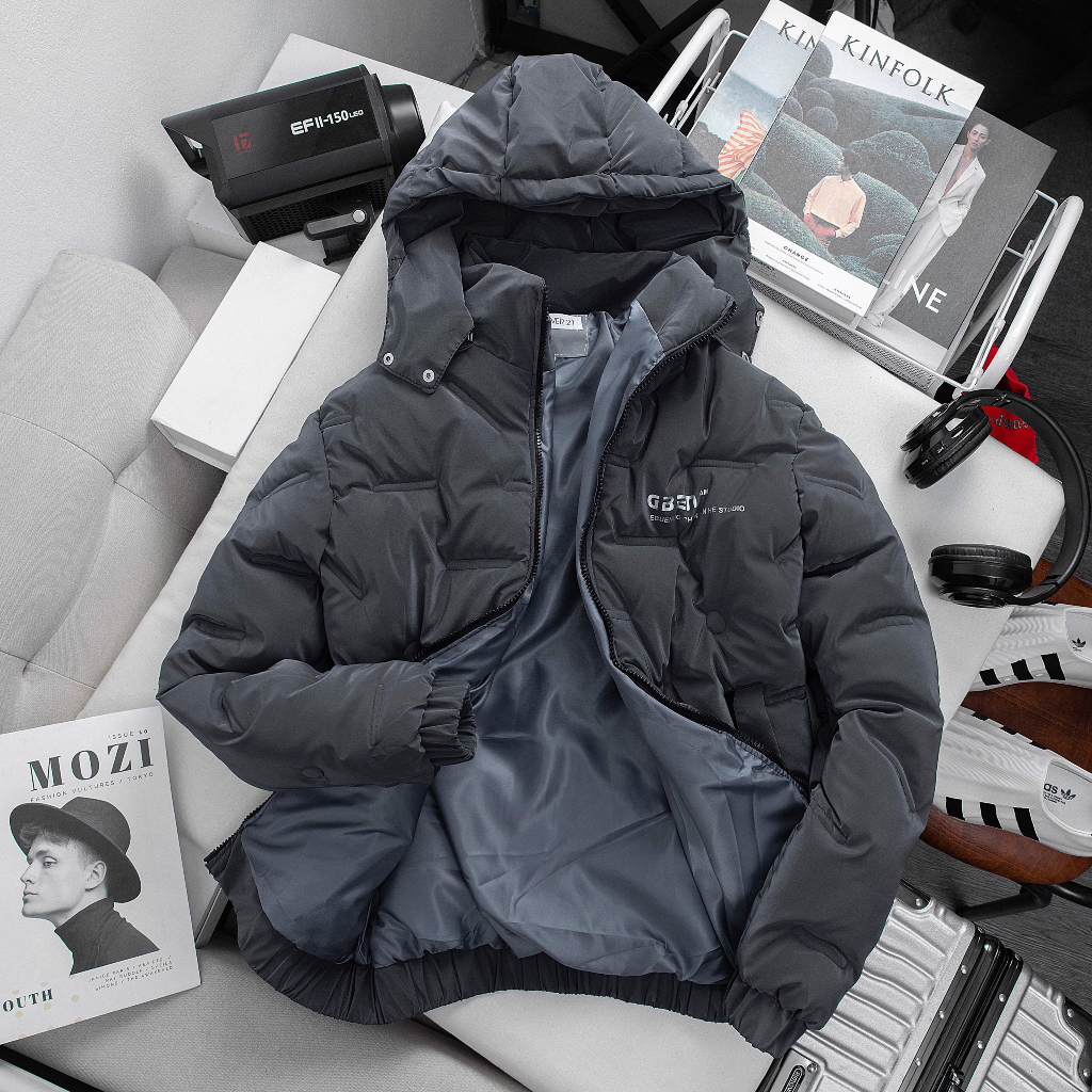 Áo khoác nam mùa đông, áo phao nam dập vân in chữ siêu đẹp AK28
