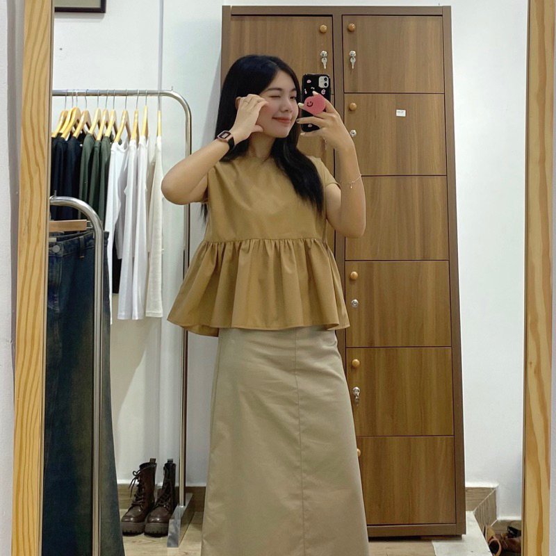 Áo babydoll thắt nơ phía sau - Aufra studio