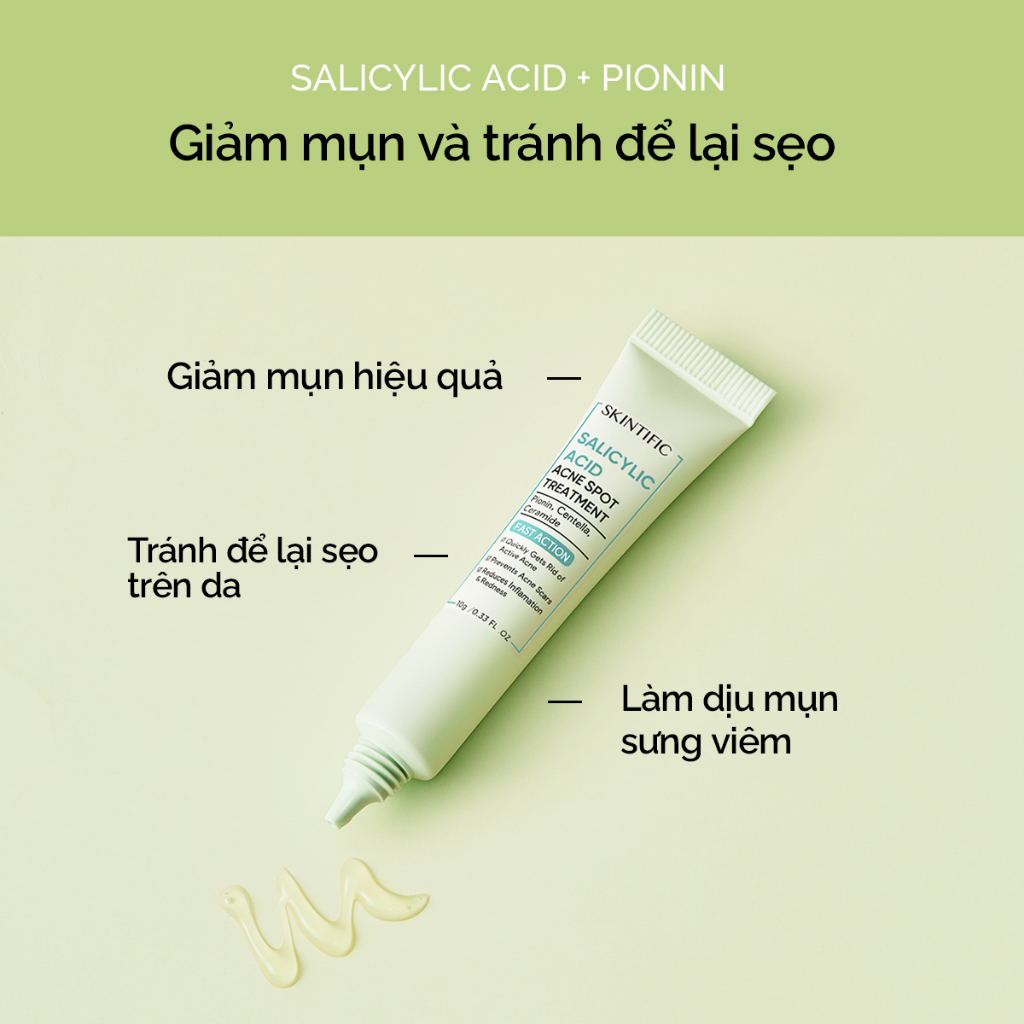 Gel chấm lên mụn 2% BHA SKINTIFIC 10g