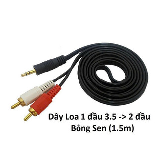 Dây loa 2 đầu hoa sen ra 1 đầu 3.5