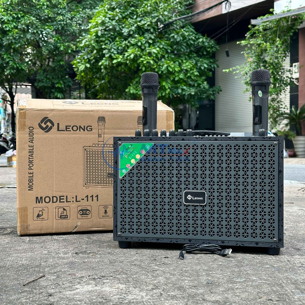 Siêu Phẩm Loa Karaoke LEONG L111, Bass 20 Âm Thanh Trung Thực Đa Dạng Kết Nối BT, AUX, USB, TF Tặng Bao Đựng Micro