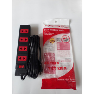 Điện Quang-Ổ cắm dây 4 lỗ 2m,5m đỏ đen điện quang