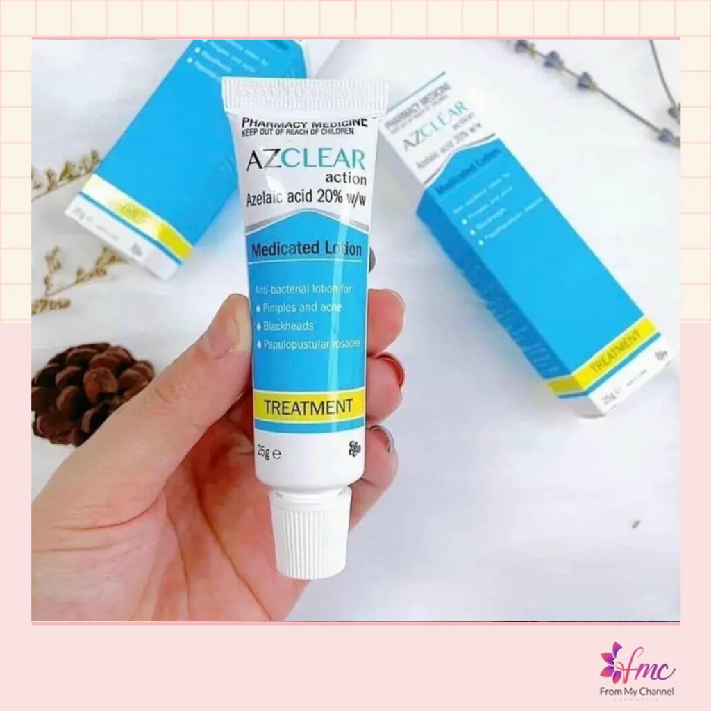 Azclear Action Lotion giảm mụn, mờ thâm 25g + Tặng 1 túi chườm giảm đau bụng