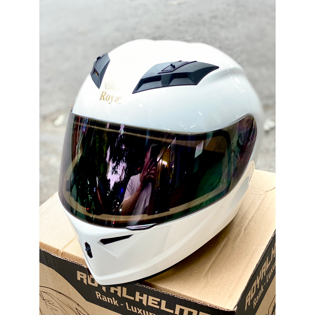 Mũ bảo hiểm M266 2 kính chính hãng màu đen bóng