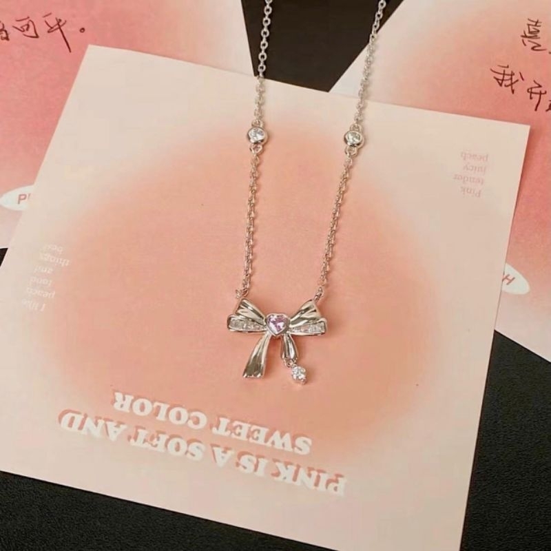 Dây Chuyền Nơ Đính Đá - TS1758 - Bcorner