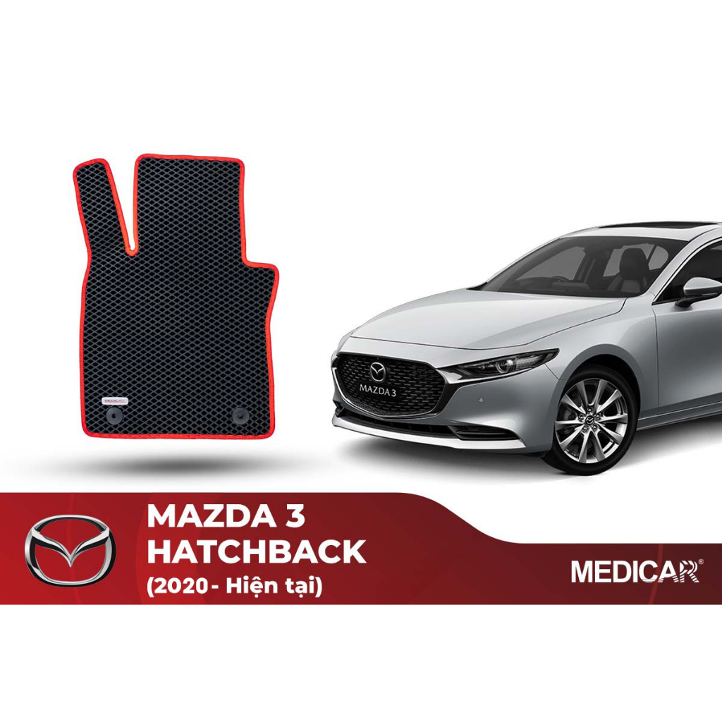 Thảm lót sàn ô tô Medicar xe Mazda 3 Hatchback (2020 - Hiện tại) - chống nước, không mùi, ngăn bụi bẩn