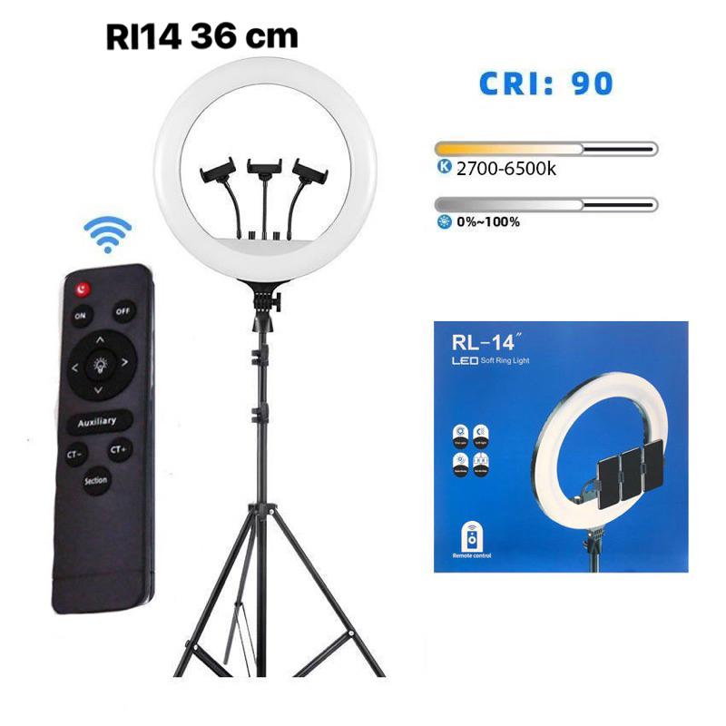 Đèn LED Live Stream RL-14 36 cm kèm giá 2 mét hãng HD Design