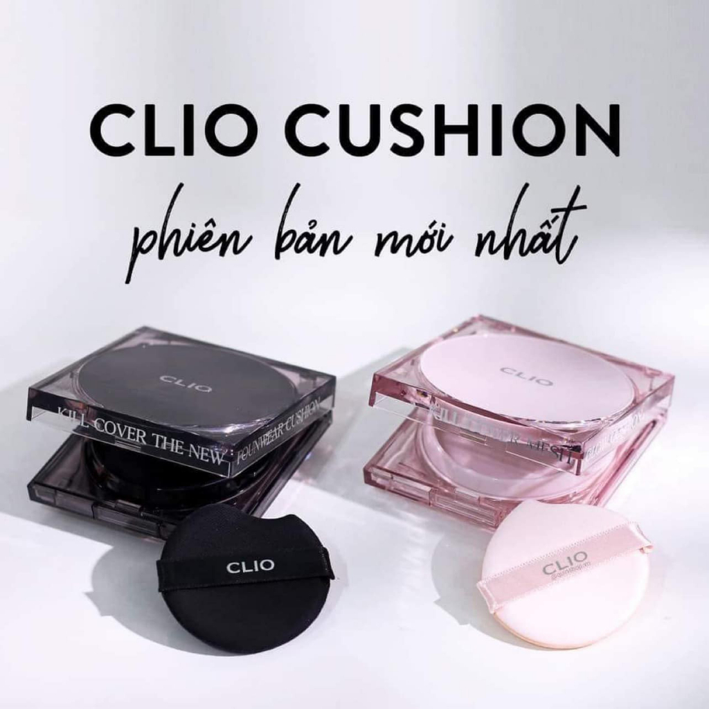Cushion Phấn Nước Clio Hồng Kill Cover Mesh Glow SPF50+ PA++++ 15gx2