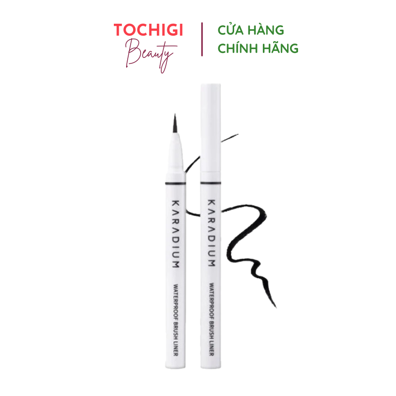 Kẻ Mắt Nước Chống Trôi Karadium Waterproof Brush Liner Black nét siêu mảnh