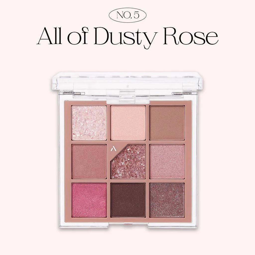 Bảng Phấn Mắt 9 Ô Unleashia Glitterpedia Eye Palette 01 02 03 04 05 06 07 All of Glitter Brown Coralpink Lavender Fog