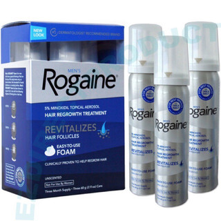 Date 2024 Bộ 3 chai Foam bọt mọc tóc Nam Mens Rogaine Revitalizes Hair Follicles 60g x 3
