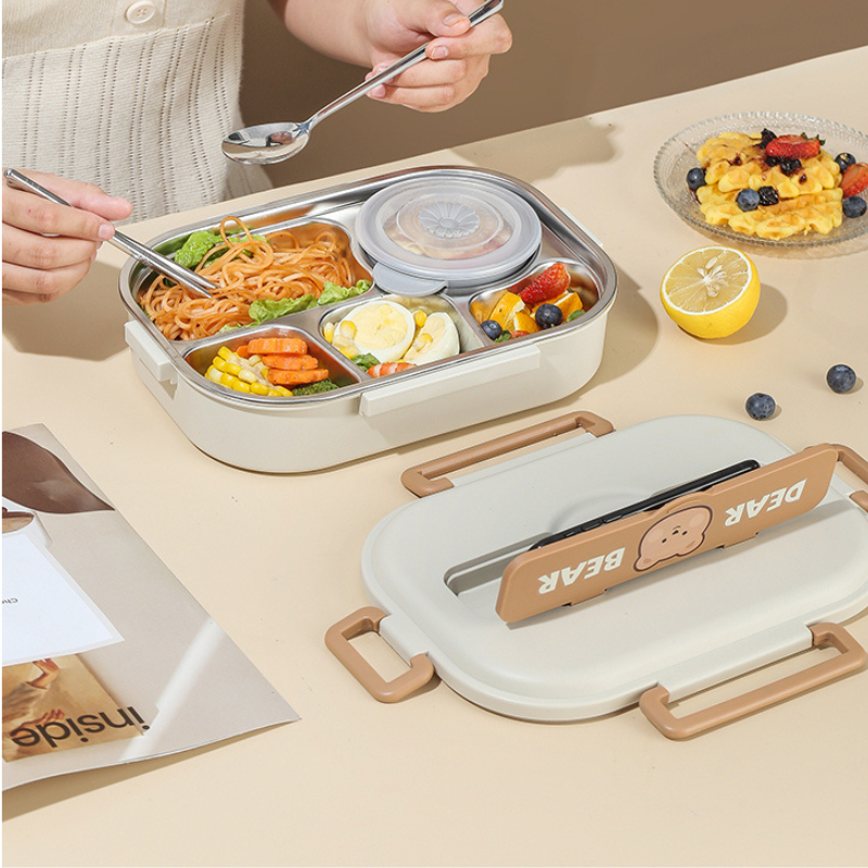 Hộp Cơm Giữ Nhiệt 5 Ngăn Dear Bear Đựng Cơm Văn Phòng, Hộp Đựng Cơm Trưa Cao Cấp Chất Liệu Inox 304 SP41232247