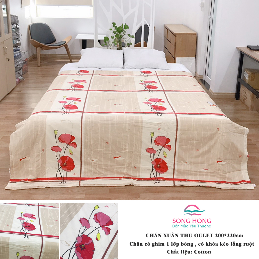 THANH LÝ chăn Xuân Thu 2m x 2.2m - Chất cotton