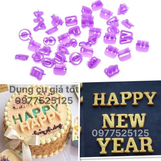 Sét 40 nhấn chữ và số làm bánh quy-fondant- bông lan trứng muối