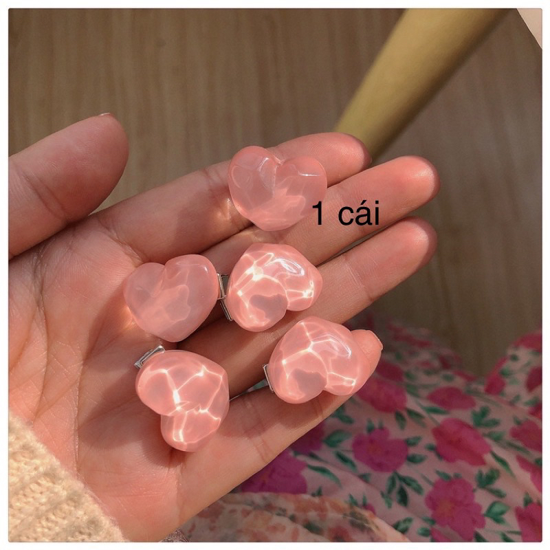 Kẹp tóc hình trái tim/ quả đào/ nơ/ trái tim thời trang cho nữ