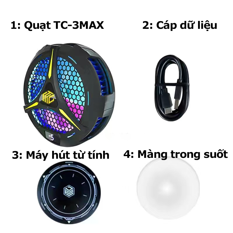 Quạt tản nhiệt sò lạnh IPAD,Tản nhiệt sò nóng lạnh 27W siêu lạnh dành cho máy tính bảng TC-3MAX
