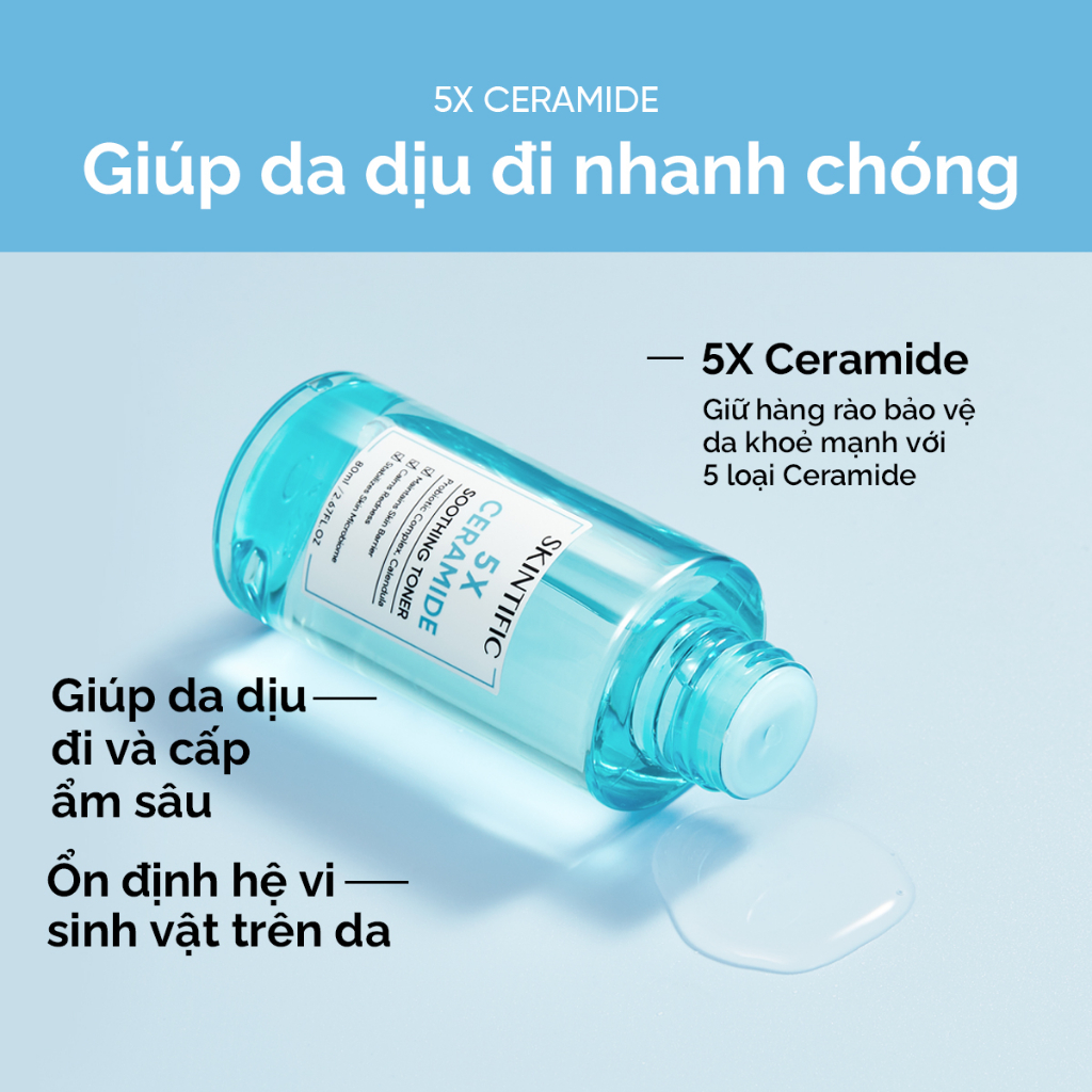 Toner làm da dịu đi 5X Ceramide SKINTIFIC 80ml