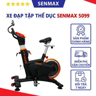 Xe đạp tập thể dục tại nhà Senmax 5099, khung thép chắc chắn, bàn đạp chống trượt giúp tăng cơ giảm mỡ - BH 12 tháng