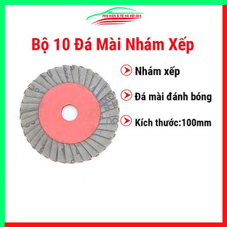 Bộ 10 đá mài nhám xếp đường kính 100mmx16mm cao cấp